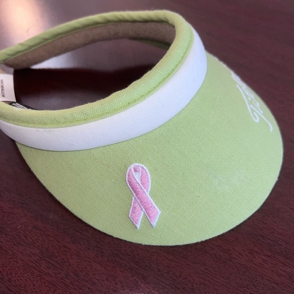 Titleist Vintage Green Visor with Pink Breast Cancer Ribbon - Picture 4 of 4
